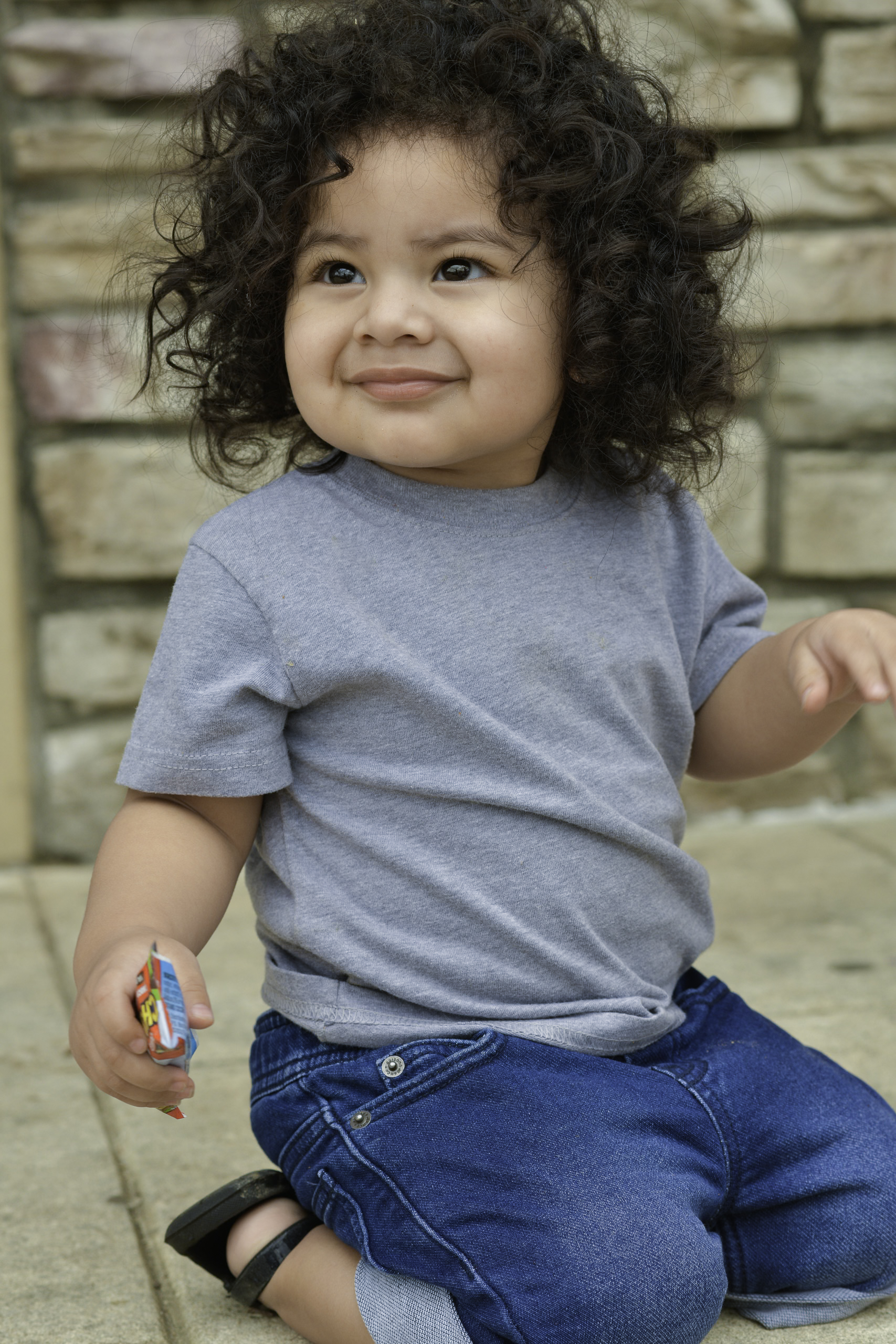 Little boy with curls